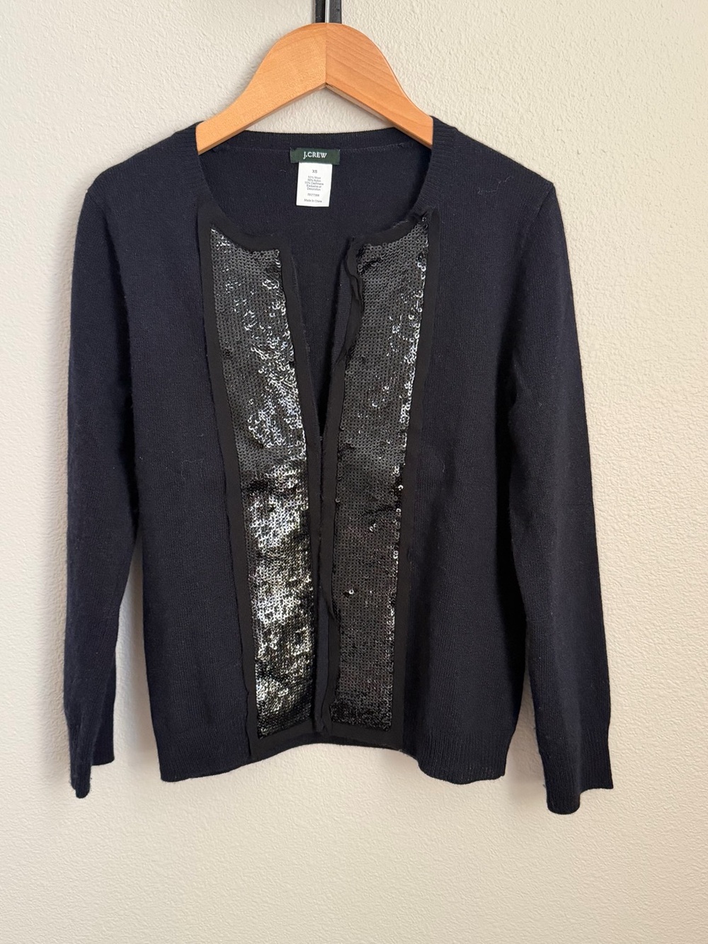J. Crew Navy Sequin Panel Women’s Sweater -XS